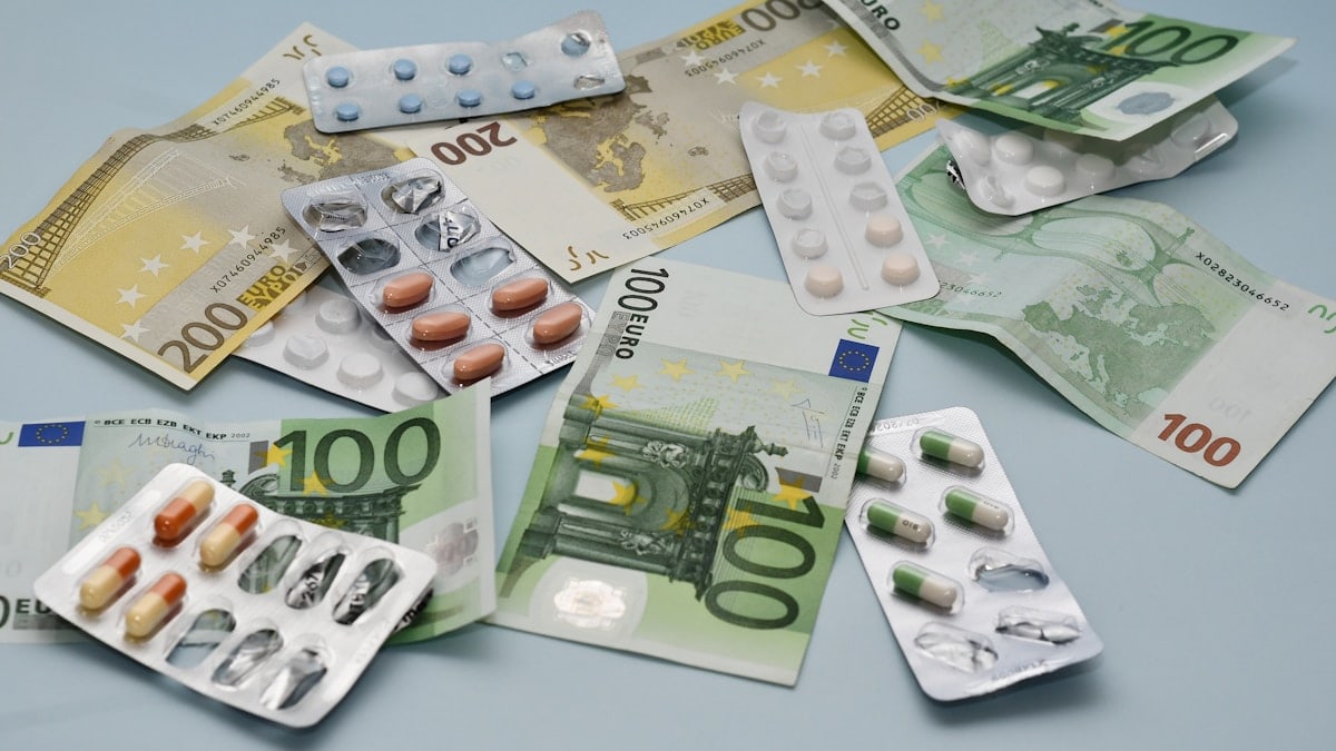 Medicine and lot of euros.